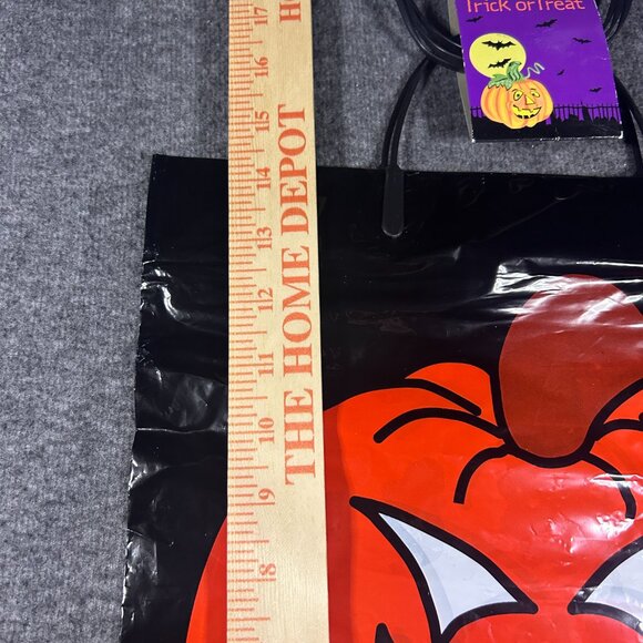 Vintage NOS NWT Pack of 3 Plastic Halloween Trick or Treat Bag Witch JOL Skull - Picture 5 of 8